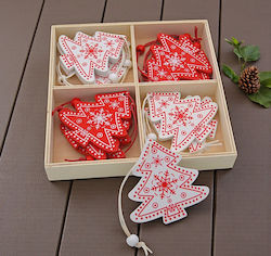 Set Ornamente De Crăciun Pentru Brad Din Lemn Copăcei Din Lemn Cutie 12 Bucăți 1epx3039 Set Ornamente De Crăciun Pentru Brad Din Lemn Copăcei Din Lemn Cutie 12 Bucăți 1epx3039