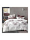 Pucioasa Set Husă de Pilotă Dublă cu 2 Fețe de Pernă & 1 Cearsaf 200x230 Purple And Gray