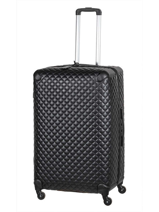 Greenwich Polo Club Large Hard Travel Suitcase Black with 4 Wheels Height 75cm