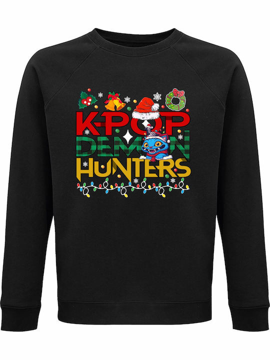 Kinder-Sweatshirt Black Kpop Demon Hunters Christmas Edition