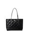 Quilted Small Tote Women's Tote Bag Black
