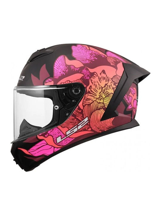 LS2 FF820 Rapid III Poppies II Matt Black/Pink ...