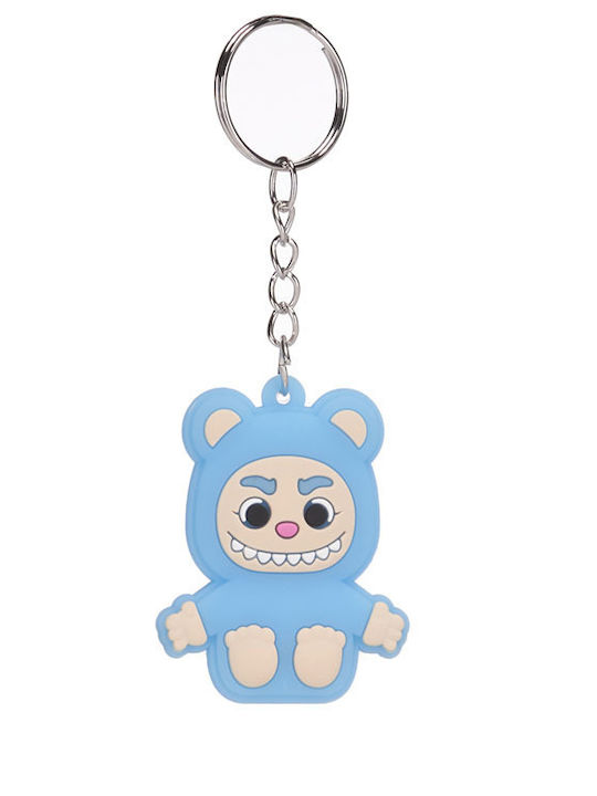 Onikuma Schlüsselanhänger Pvc Figur 2d Hellblau 5cm