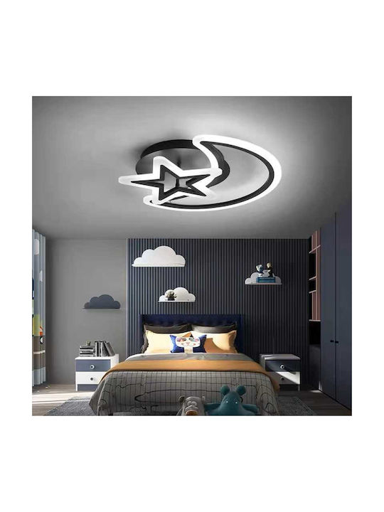 Lightplanet Smart Πλαφονιέρα Οροφής Μαύρη με Ενσωματωμένο LED
