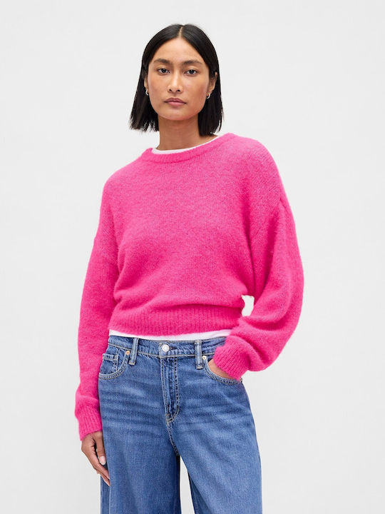 GAP Damen Langarm Kurz Pullover Standout Pink