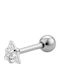 Nire Stahl Ohrring 0.5mm Silber Transparent