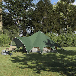 vidaXL Σκηνή Camping Teepee Πράσινη 600x600x197εκ.