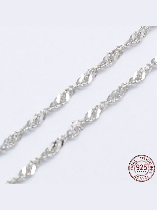 Silberne Kette Nacken Länge 45cm