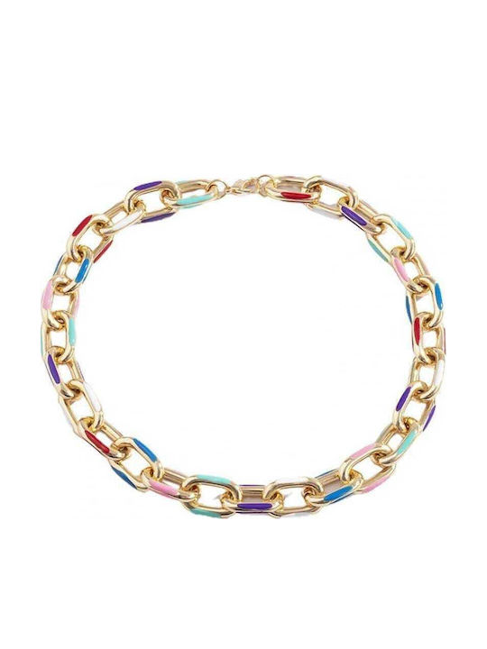 Damen Kette Hand Vergoldet Länge 25cm