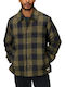 Langärmeliges Flanell Overshirt Khaki