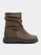 Leder Stiefeletten Damen Grün