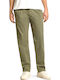 Adhann Παντελόνι Chino Ελαστικό σε Tapered Γραμμή Χακί