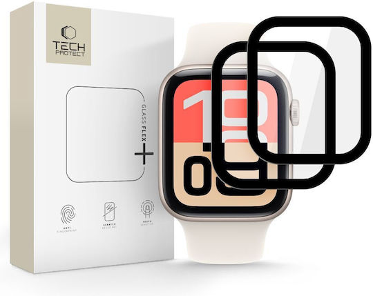 Tech-Protect Flex+ Vollflächig gehärtetes Glas für das Apple Watch 4 / 5 / 6 / SE 1 / 2 / 3 (40 mm) 2Stück