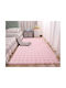 Anti-slip Rug Rectangular Furry Pink