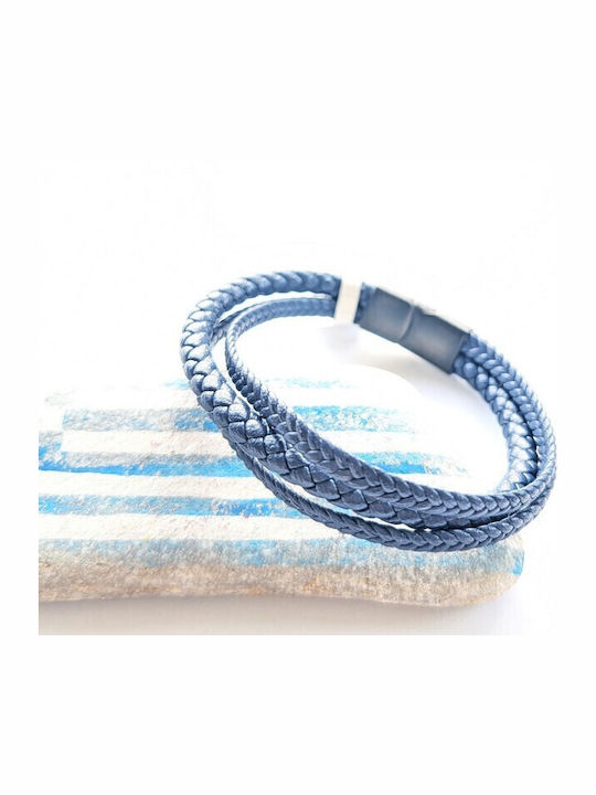 Chrysostomos Men's Leather Bracelet 17cm