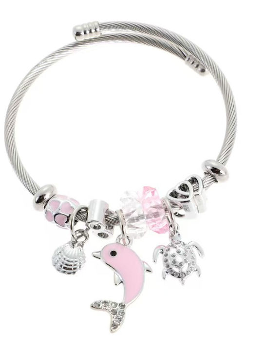 King Women's Steel Handcuff Bracelet
