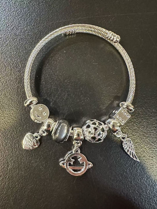 King Women's Steel Handcuff Bracelet