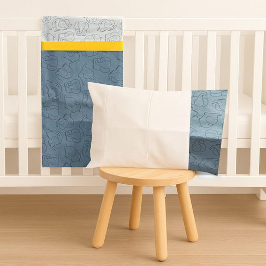 abo Set Lenjerie De Patut Bebe Gri 70x140cm