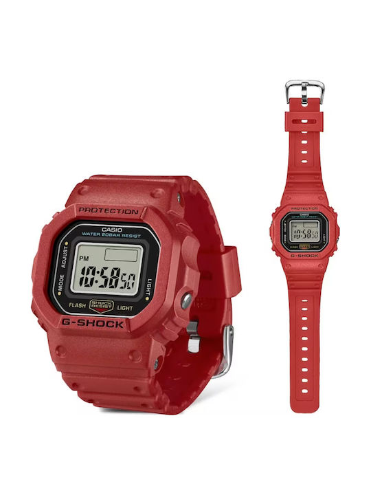 Casio Ψηφιακό Ανδρικό Ρολόι Μπαταρίας με Κόκκιν...