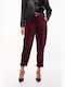 Damen Stoff Hose Bordeaux