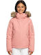 Meade Kids Short Fur with Hood Pink