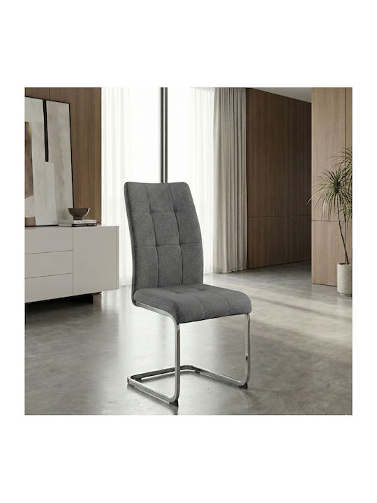 Laura Dining Room Fabric Chair Grey 42x58x98cm