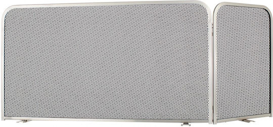Zogometal Μεταλλικό Προστατευτικό Τζακιού 90x35x50cm Ασημί