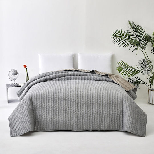 Mattex Tagesdecken Einzeln Grau-Mocca 160x240cm
