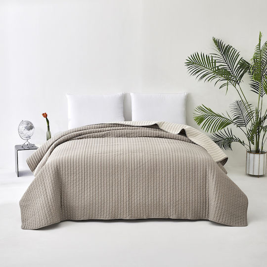 Mattex Покривало Кингсайз Микрофибър Mocca-ecru 220x240см