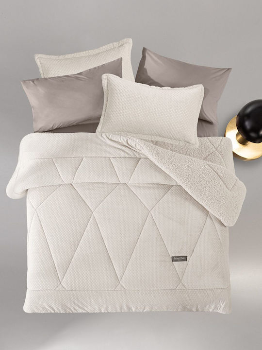 Saint Clair Duvet Cover Queen 220x240cm Ivory 660 GSMGsm