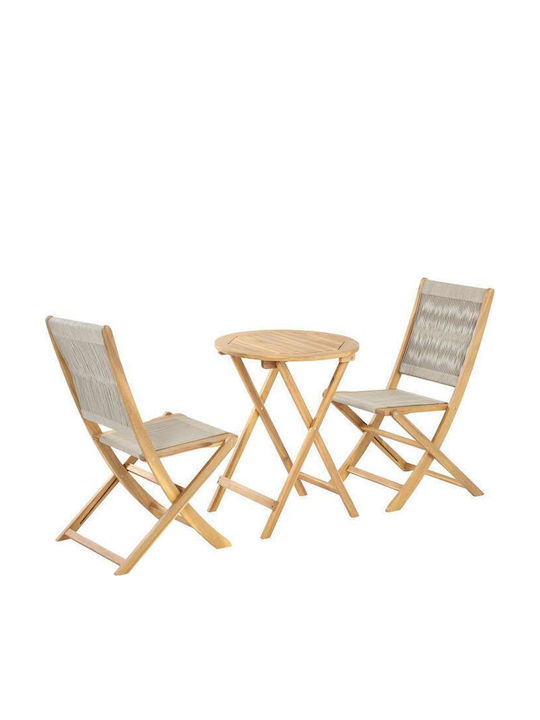 Garten- und Outdoor-Möbelsets für kleinen Raum 3 Stück Καρυδί
