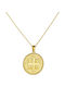 Ioannis Kosmima Pendant Kids Talisman Double Sided with Chain Konstantinato made of Gold 14K AFP-24672YAL