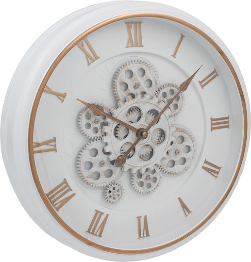 Keskor Wanduhr Kunststoff Weiß 40x7cm