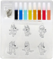 Bluey Colouring Set Decorative Hangers 6 Pieces