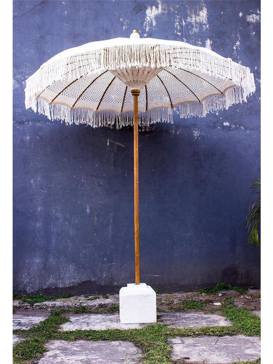 Umbrelă Din Lemn Albă 2x2.5m