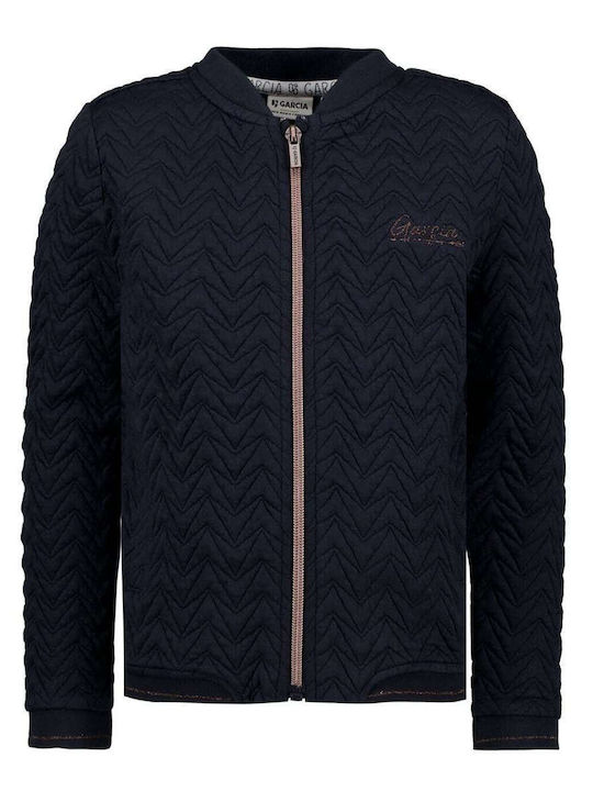 Kinder-Sweatshirt Strickjacke Dunkelblau