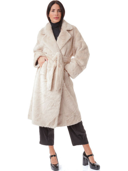 Silia D Frauen Pelz Beige