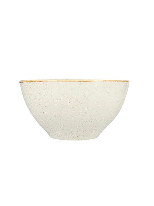 Porland Dip Serving Bowl Round made of Porcelain Beige with Diameter 16cm