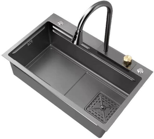Ένθετος Inox Μ75xΠ45cm Γκρι