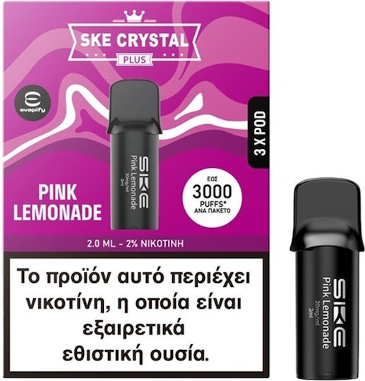 SKE Crystal Vorgefüllte Pod Ersatzteile 3 Stück in Rosa Farbe 2ml