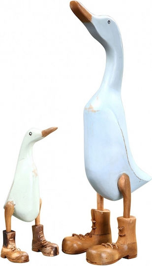 Ducks Decoration Set3 Bamboo And Teak Wood 30x15x45 20x13x35 15x10x24cm