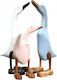Ducks Decoration Set3 Bamboo And Teak Wood 30x15x45 20x13x35 15x10x24cm