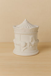 Handgemachtes Carousel-Behälter mit Duftkerze aus Soja (11x9cm - 600g)