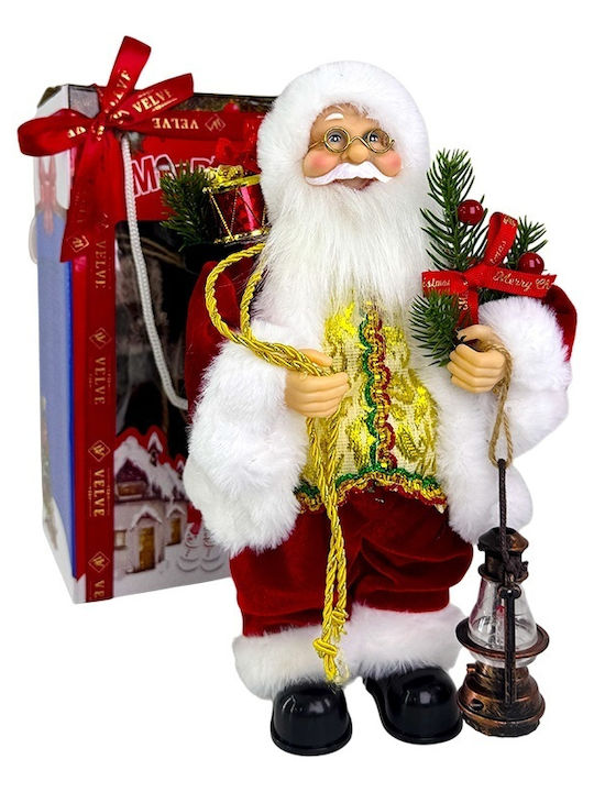 Dekorativer Weihnachtsmann Goldς aus Stoff 35cm
