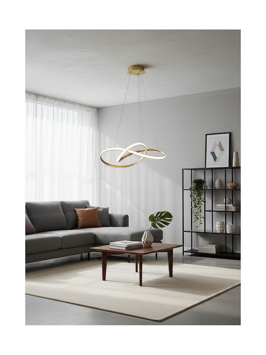 Powertech Hängelampe Gold 50x50x120cm.