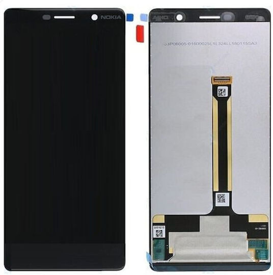 Οθόνη με Μηχανισμό Αφής για Nokia 7 Plus (Μαύρο)