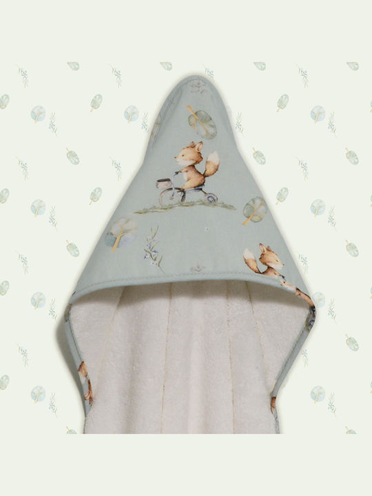 Baby Oliver Baby Bath Towel Hooded 75x75cm