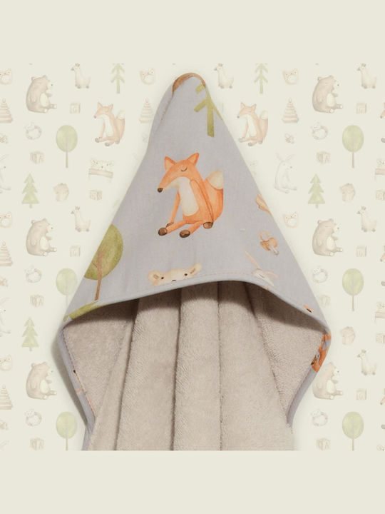 Baby Oliver Baby Bath Towel Hooded 75x75cm