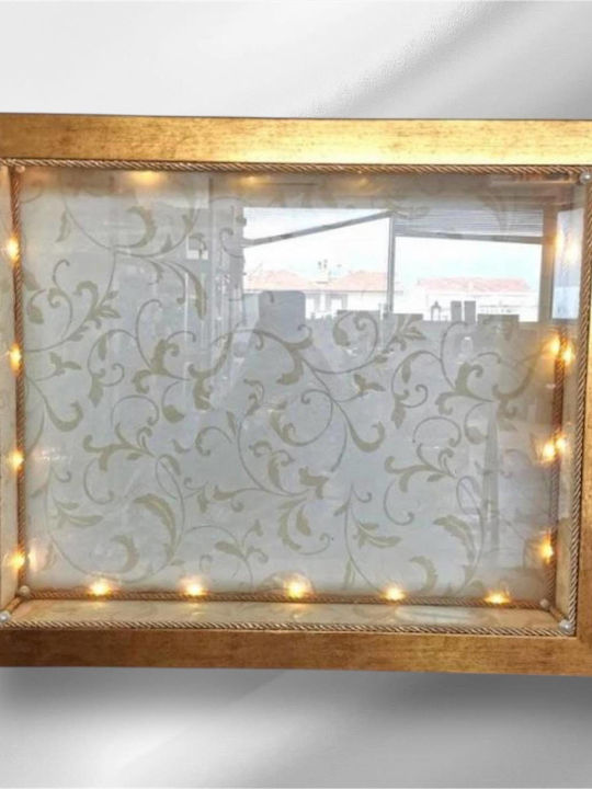 Hochzeitskronen-Etui Fotografierahmen Rechteck Weiß 40x50εκ.