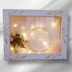 Wall-Mounted Rectangle Wedding Crown Case / Photo Frame Wooden Brown 30x40cm